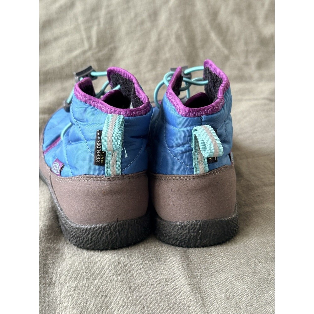 KEEN Howser II Winter Chukka Boots Kids 1 Blue Purple Waterproof Insulated - Picture 3 of 7